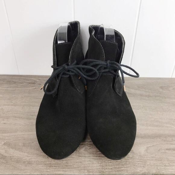 NINE WEST Black Suede Wedge Ankle Booties - Picture 7 of 15